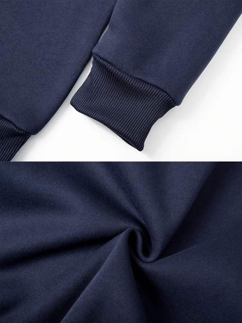 1set 2pcs this autumn winter boys casual outfit features neck sweatshirt and straight leg wide leg pants a stylish and look its suitable for school meals and outdoor