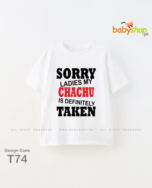 Sorry ladies my Chachu is definitely taken baby tshirt