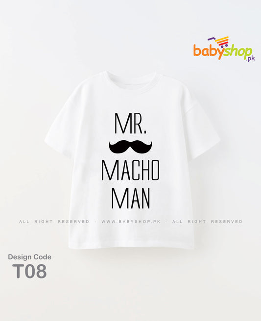 Mr Macho man baby t shirt