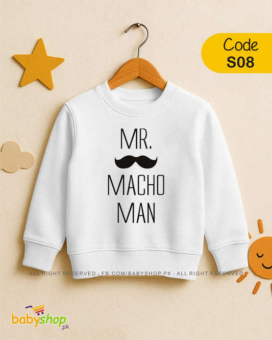 mr macho man baby sweat shirt