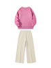 1set 2pcs this autumn winter boys casual outfit features neck sweatshirt and straight leg wide leg pants a stylish and look its suitable for school meals and outdoor