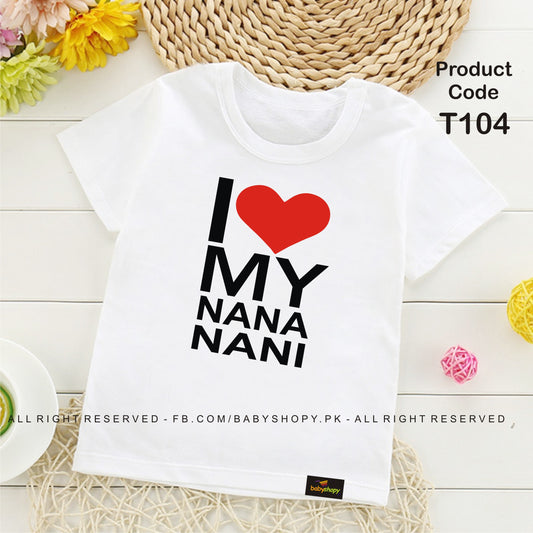 i love my nana nani  baby t shirt
