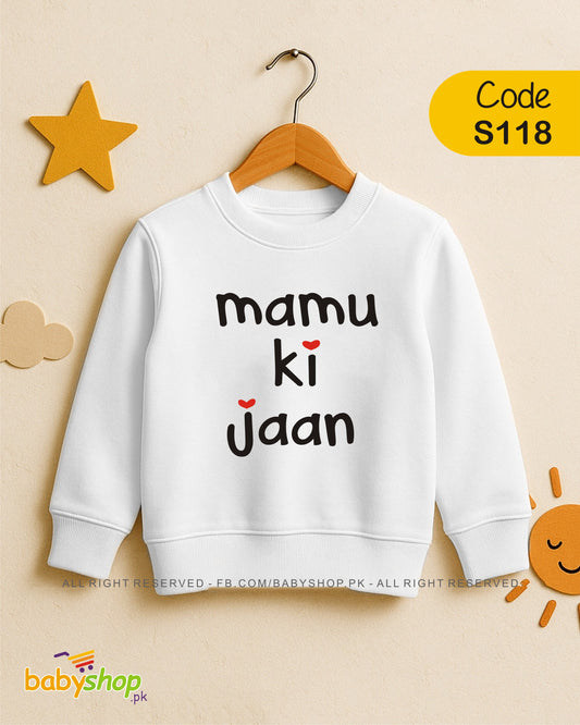 mamu ki jaan baby sweat shirt