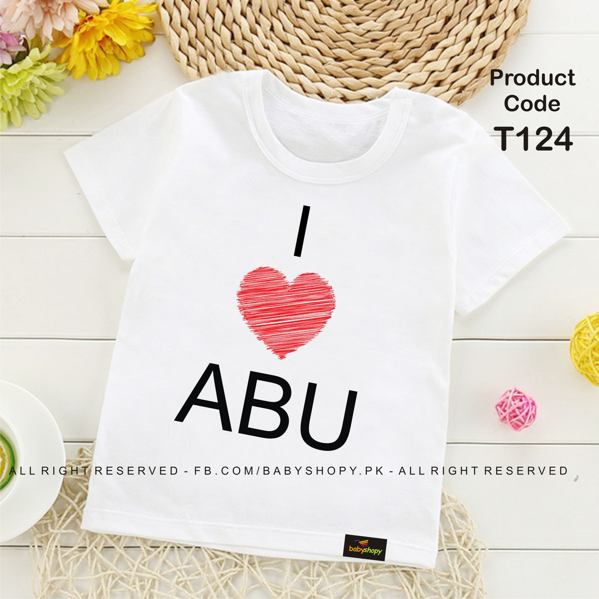 i love abu baby t shirt
