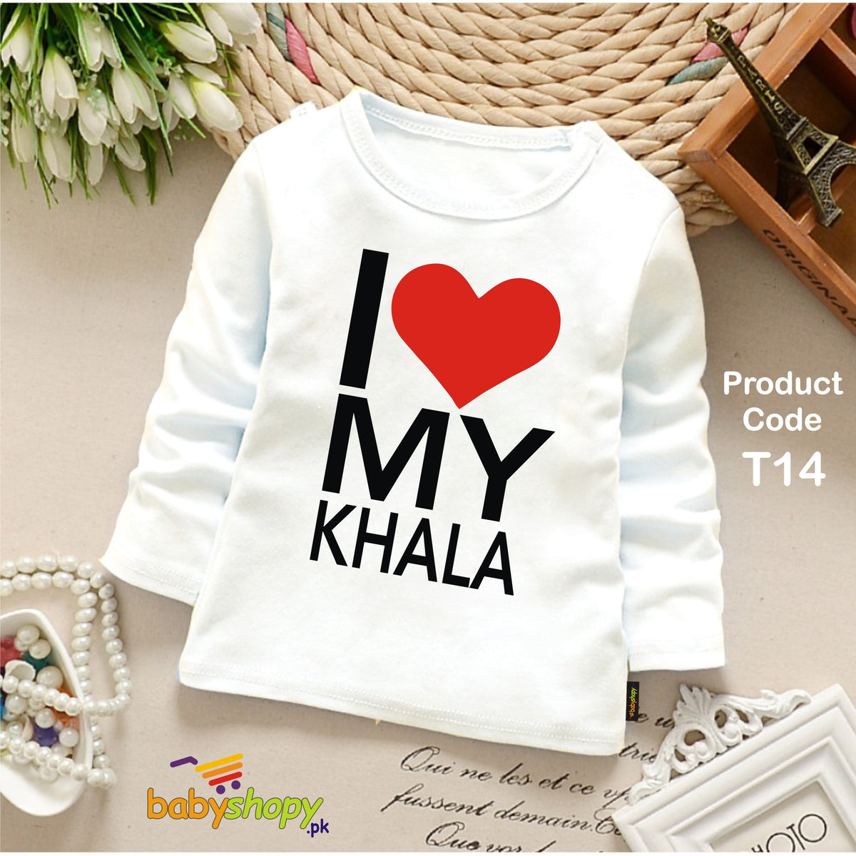 I LOVE MY KHALA BABY SHIRT FULL SLEEVES