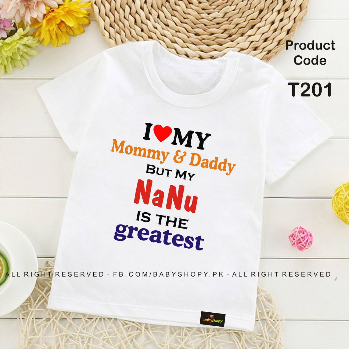 i love mommy and dady but nanu is the greatest baby t shirt