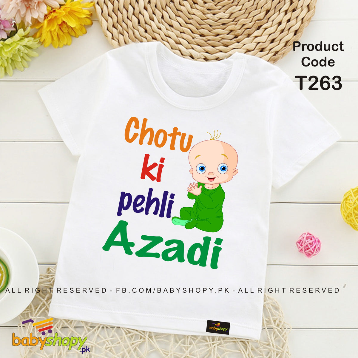 chotu ki pehli azadi baby t shirt