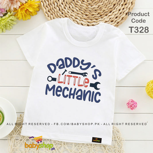 daddy's mechanic baby tshirt