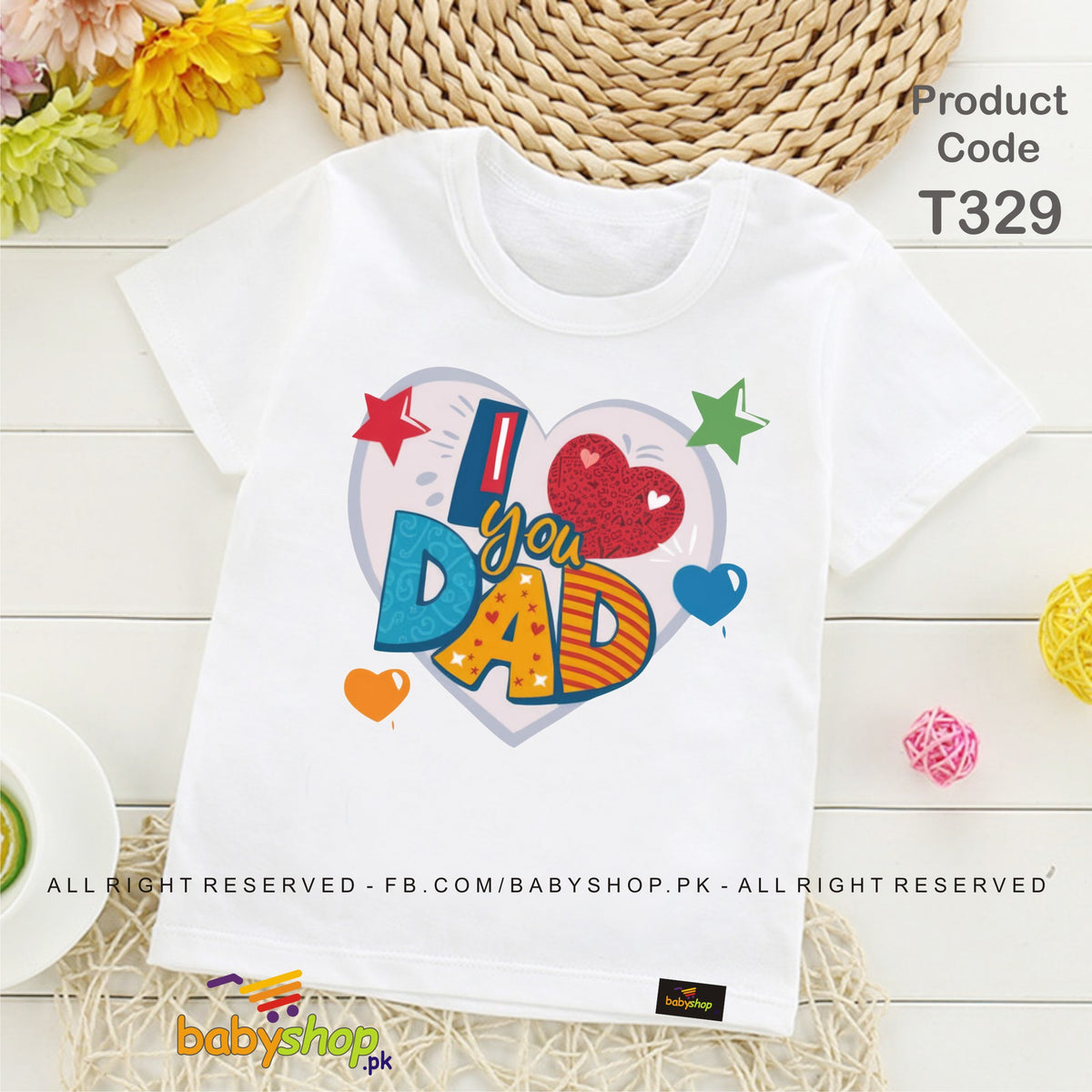 i love you DAD baby tshirt