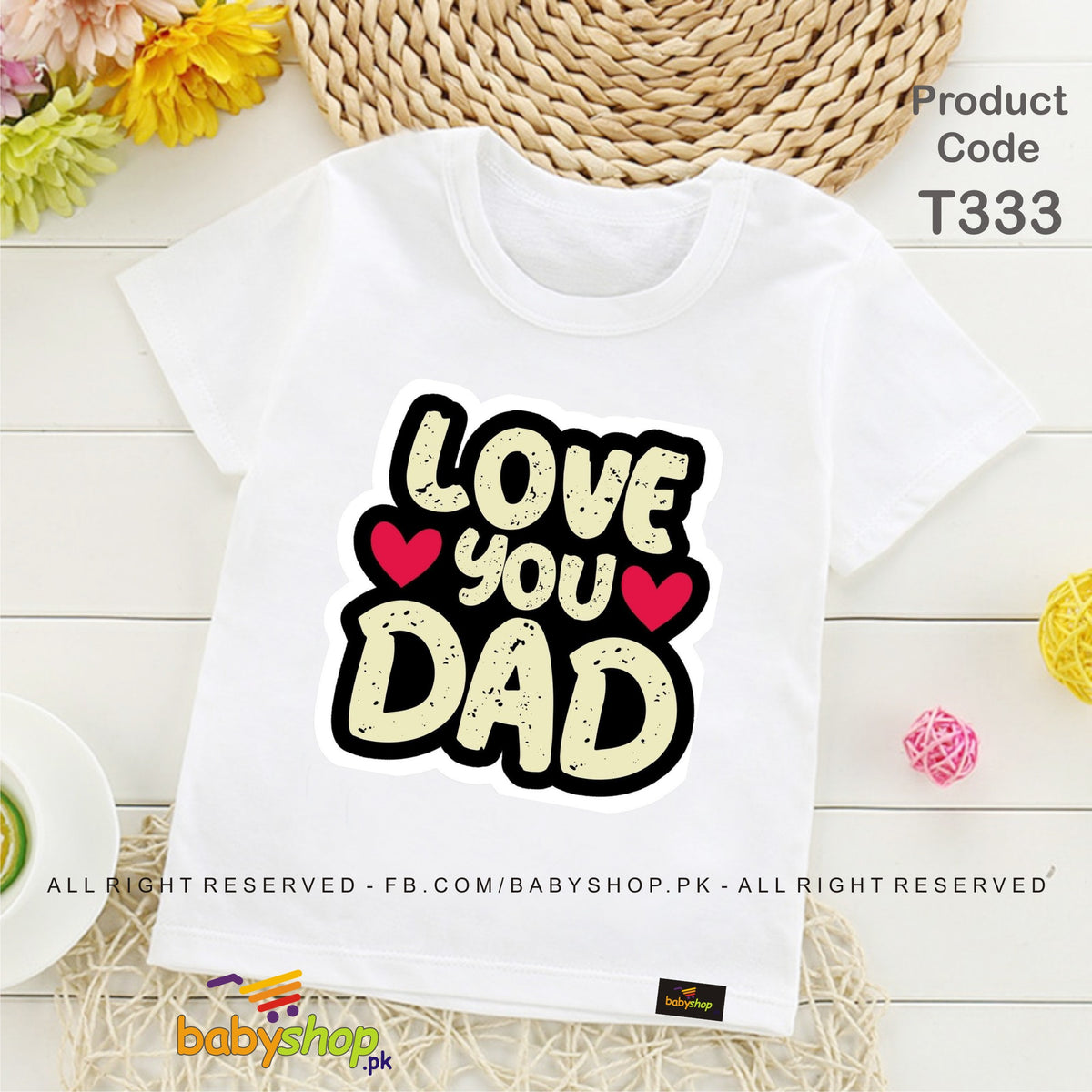 love you DAD baby tshirt