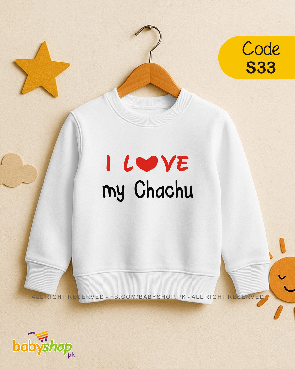 I LOVE my Chachu baby sweat shirt