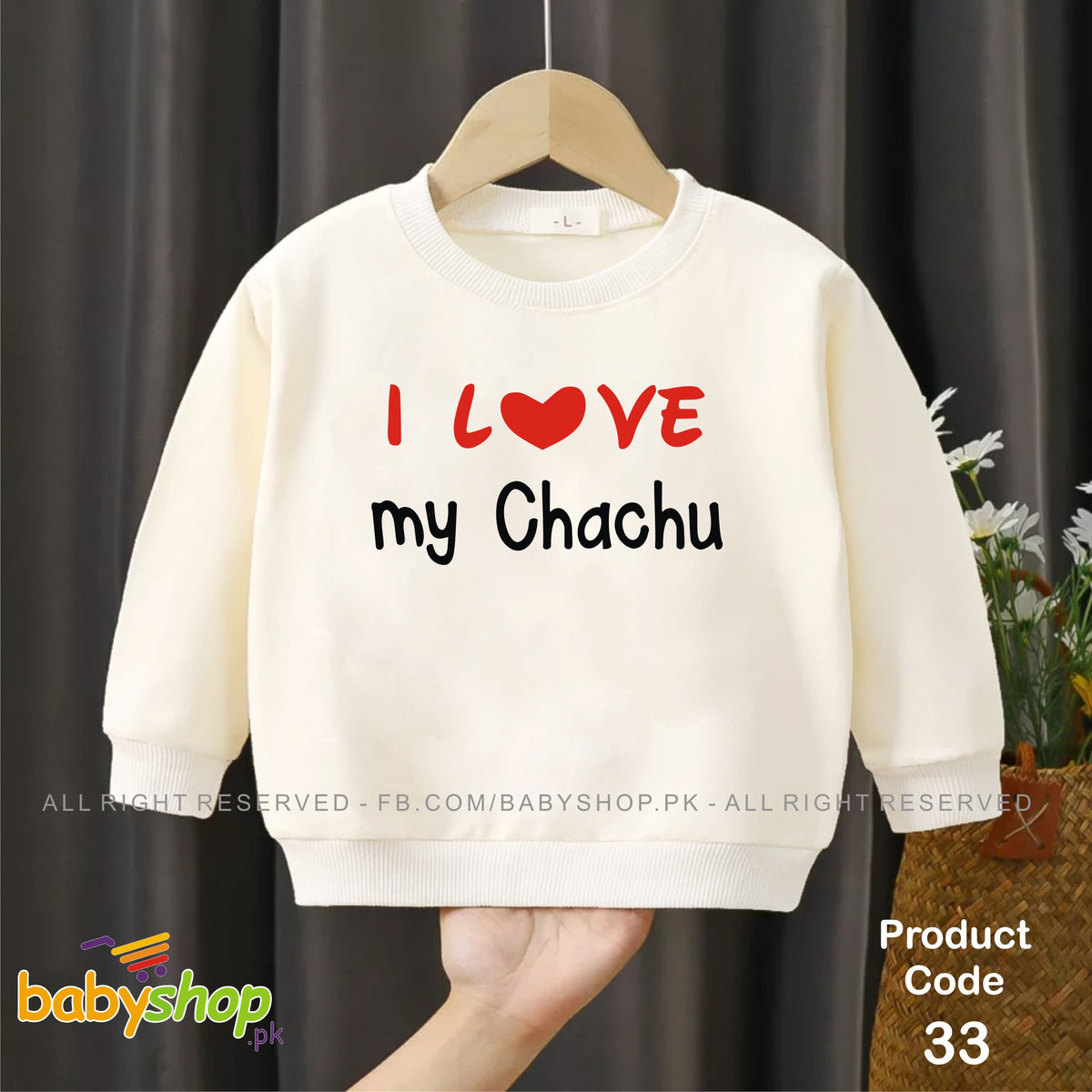 I love my Chachu baby sweat shirt