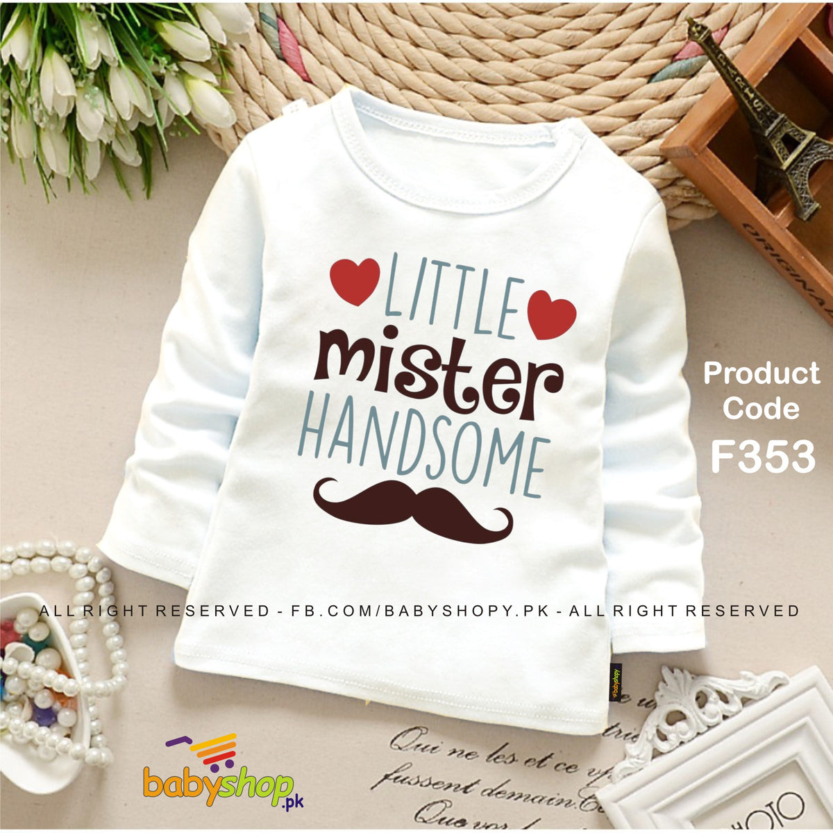 LITTLE MISTER HANDSOME BABY SHIRT
