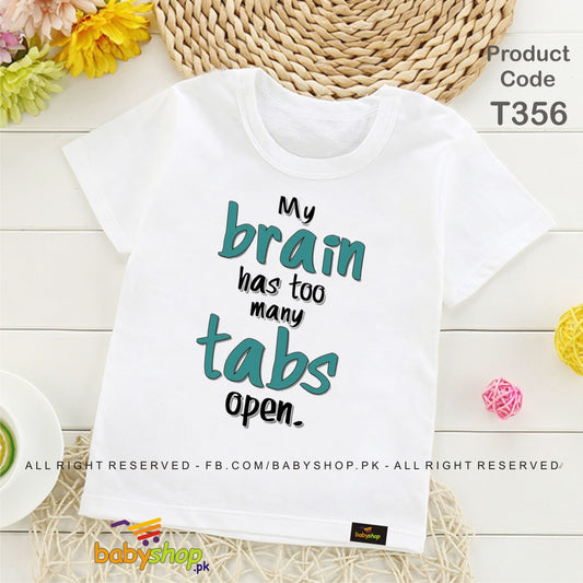 my brain has to many tabs baby tshirt