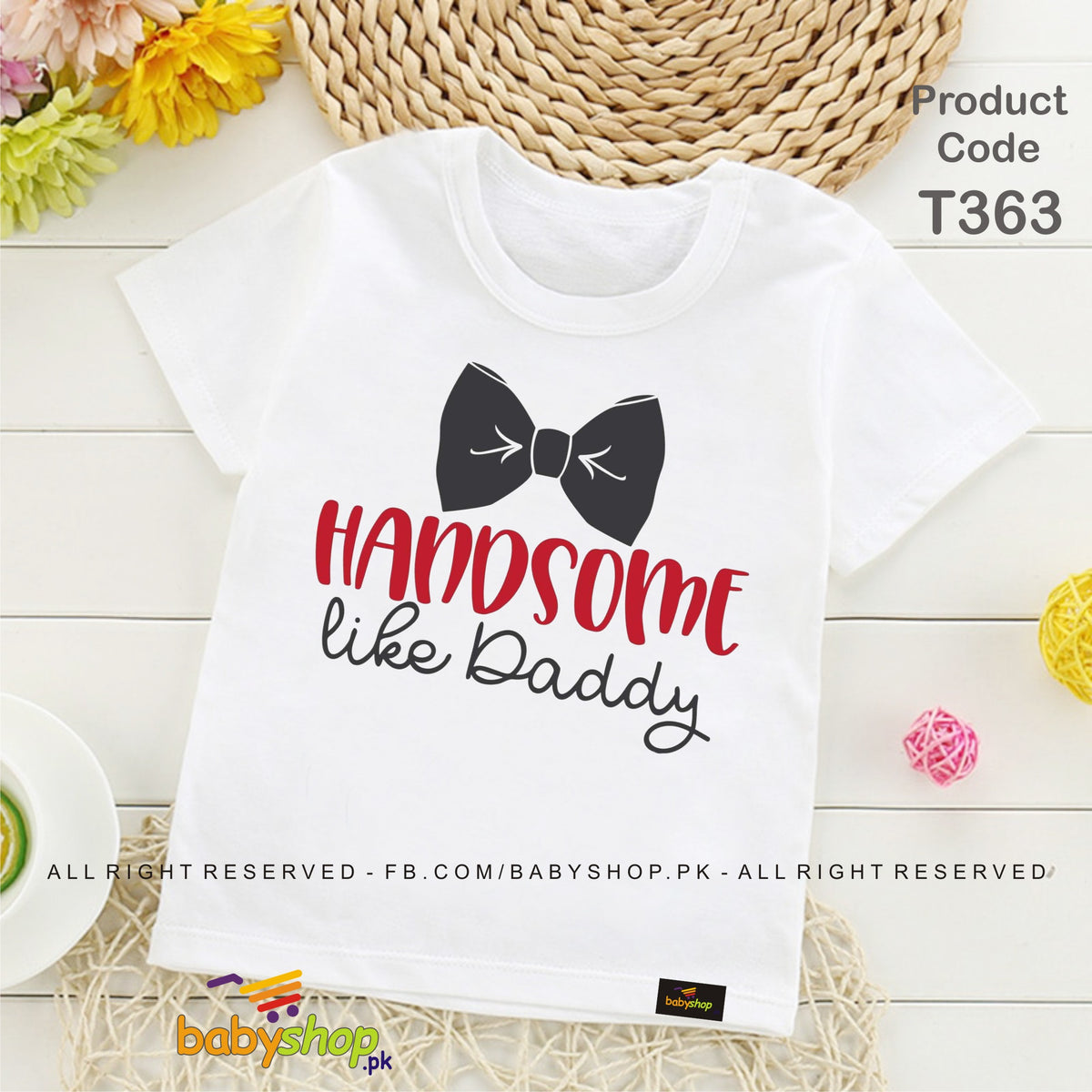 handsome like daddy  baby tshirt