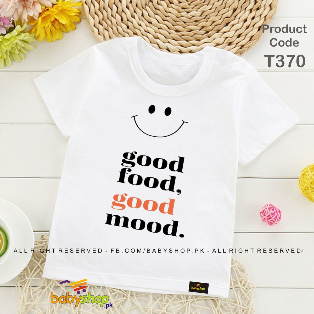 good food good mood baby tshirt