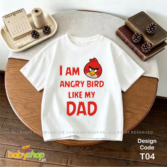 i am angry bird like my dad baby t shirt
