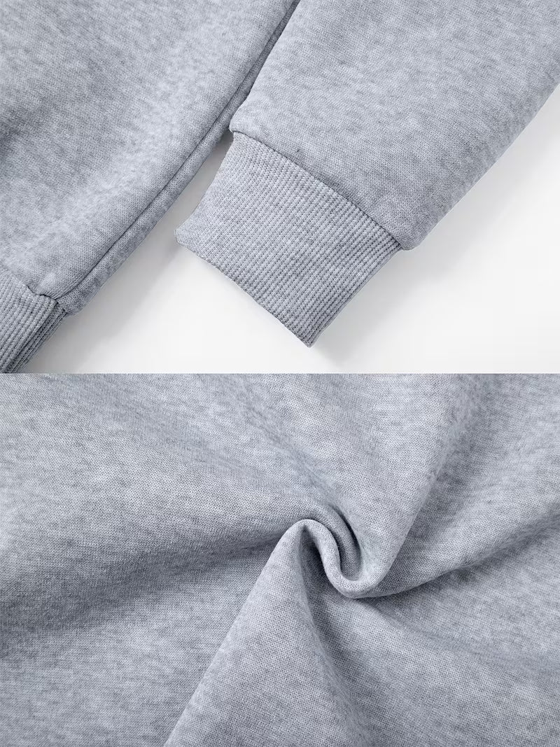 1set 2pcs this autumn winter boys casual outfit features neck sweatshirt and straight leg wide leg pants a stylish and look its suitable for school meals and outdoor