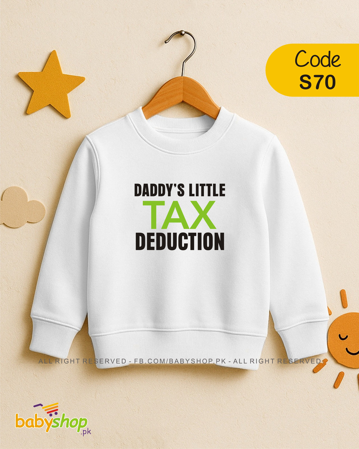 DADDY'S LITTLE TAX EDUECTION   baby sweat shirt