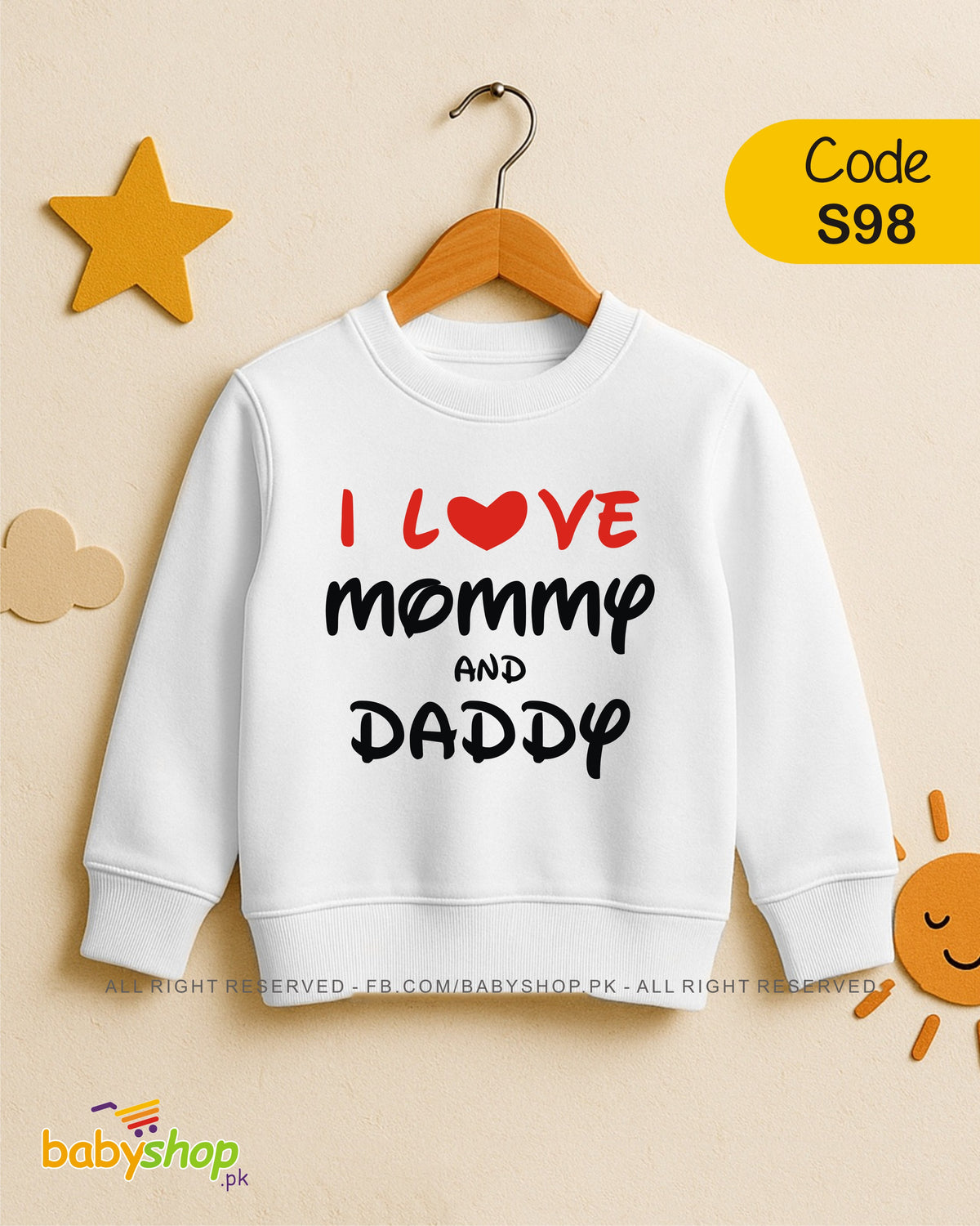 i love mommy and daddy  baby sweat shirt