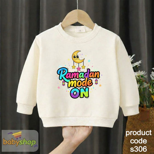 ramadan mode on baby sweat shirt