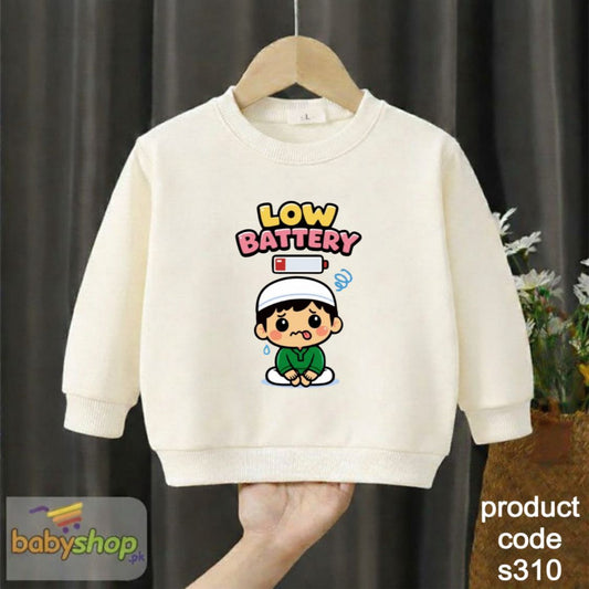 low battery baby sweat shirt
