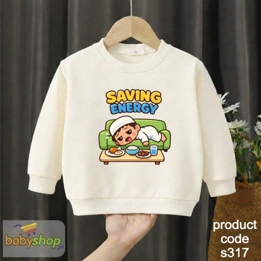 saving energy baby sweat shirt