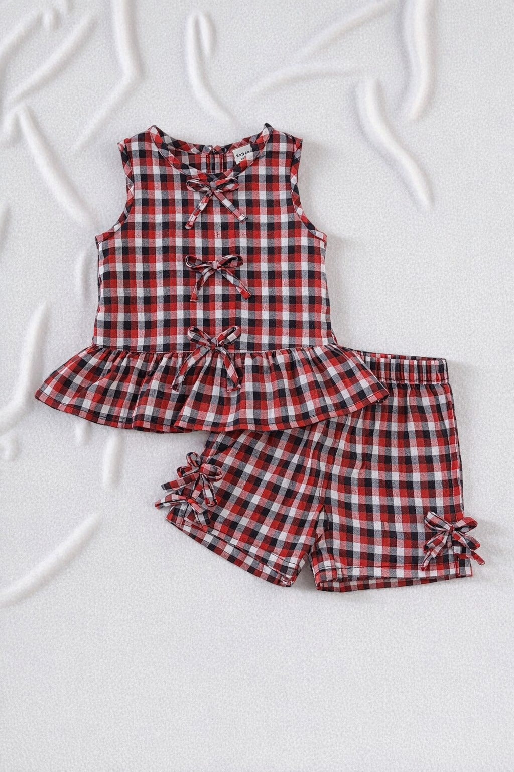 red check baby suite