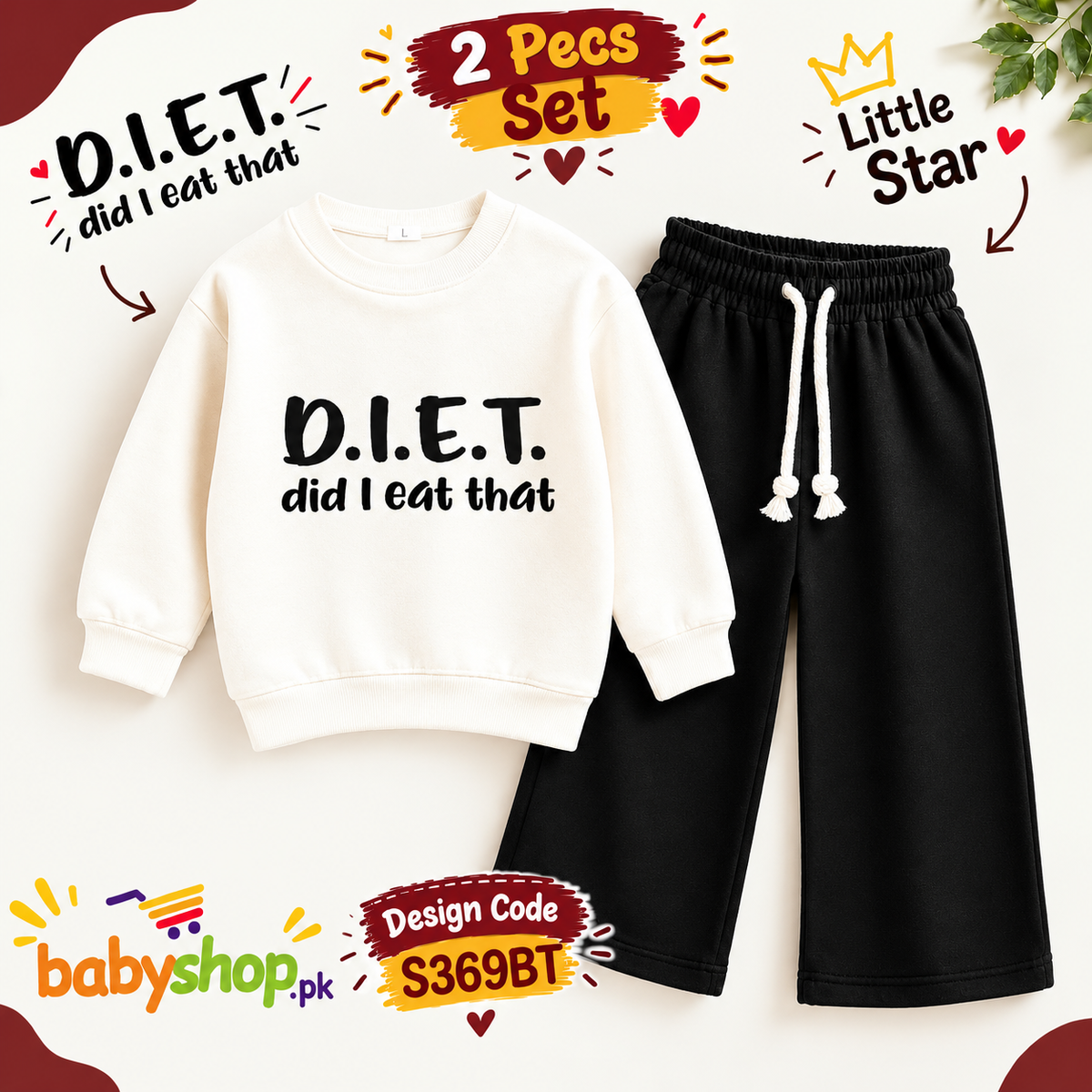 D.I.E.T did I eat that 2 pece set