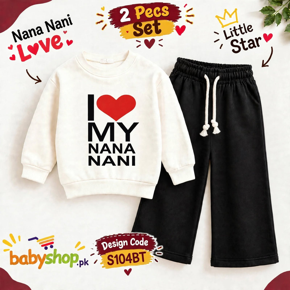 I Love MY NANA NANAI 2 pecs set