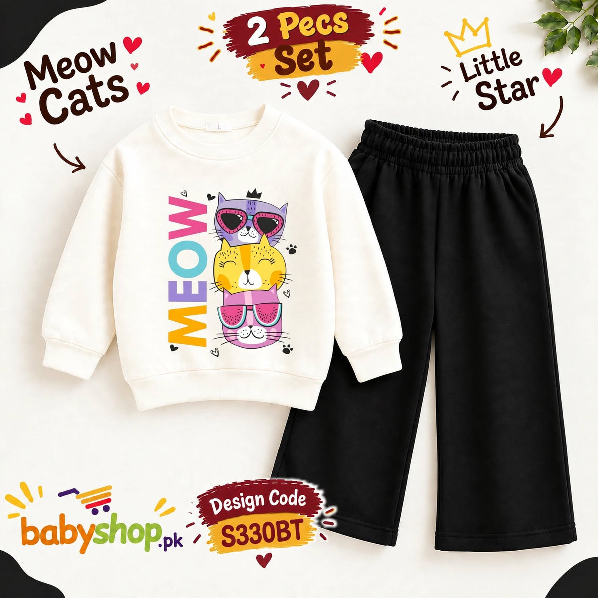 Meow Cats 2 pecs set