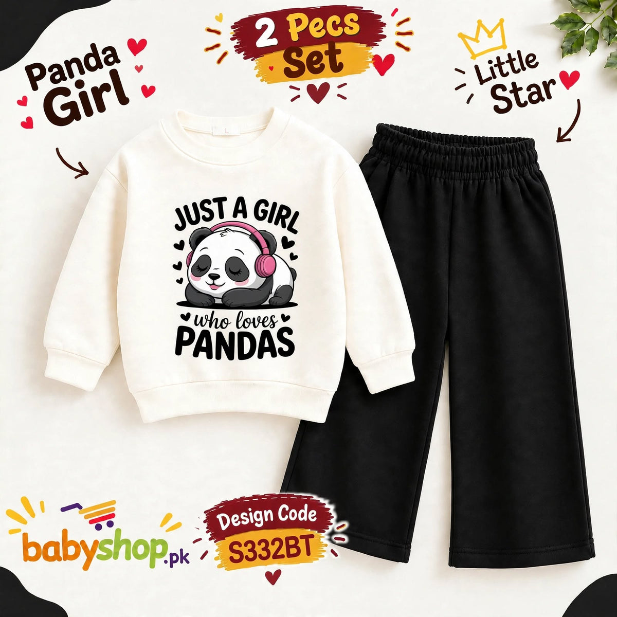 JUST A GIRL who loves PANDAS 2 pecs set