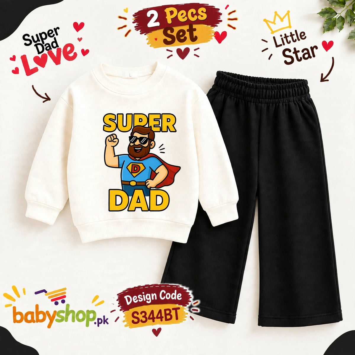 SUPER DAD  2 pecs set