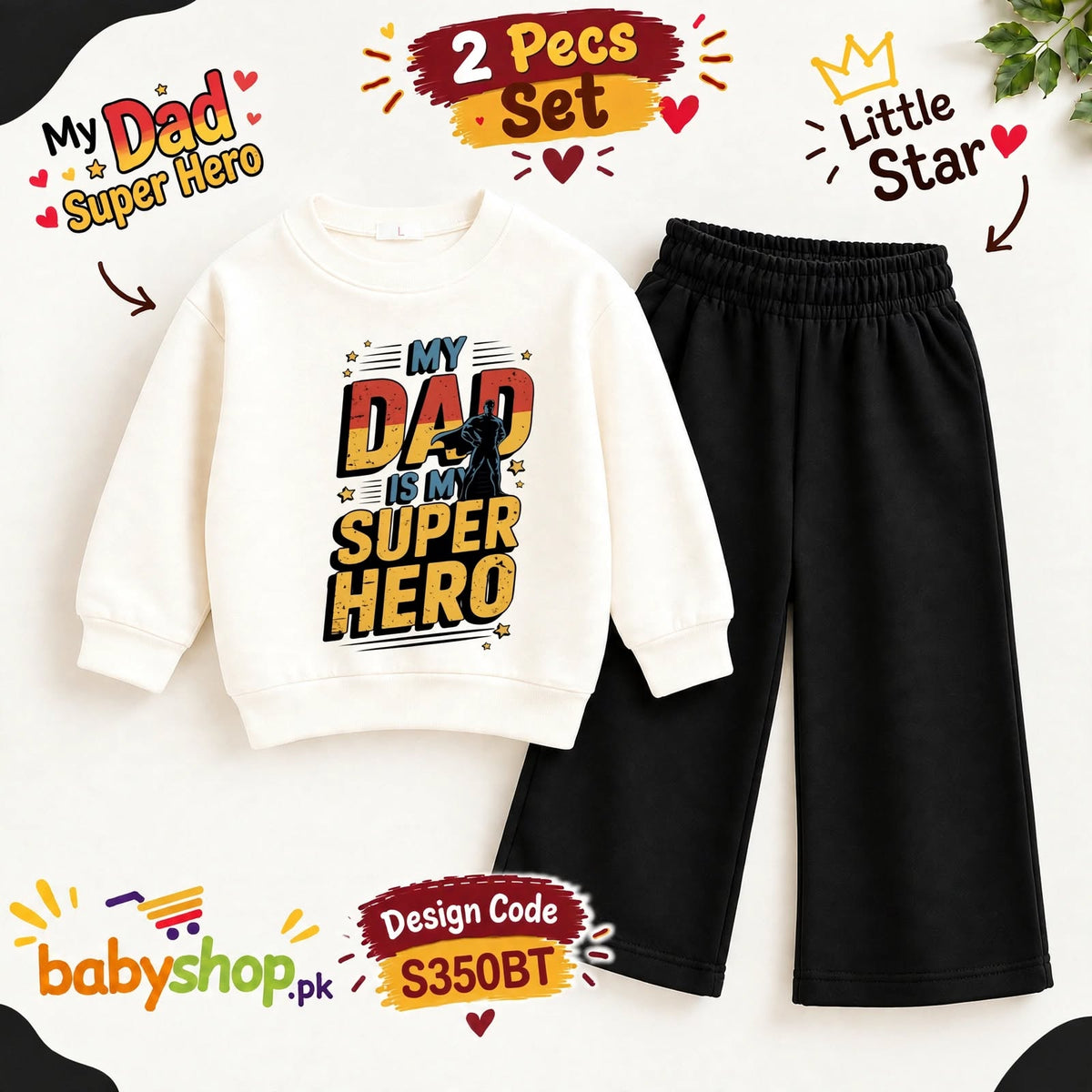 MY DAD IS MY SUPER HERO 2 pecs set