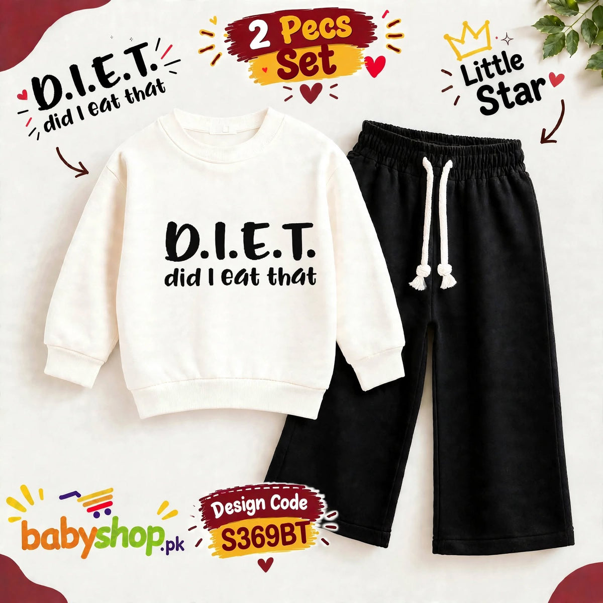 D.I.E.T did I eat that 2 pece set