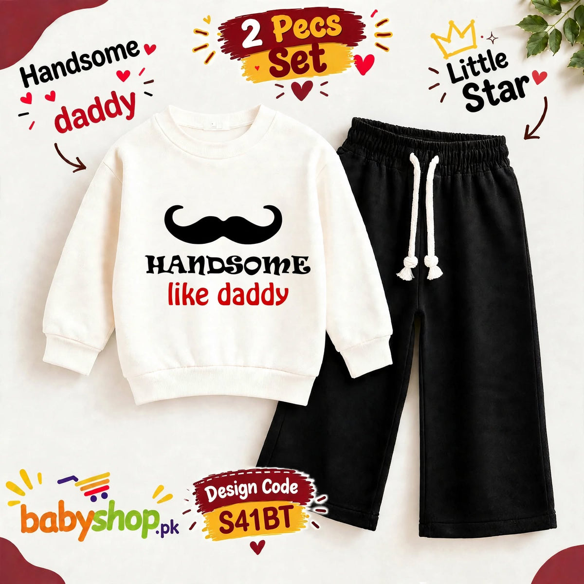 HANDSOME like daddy 2 pece set