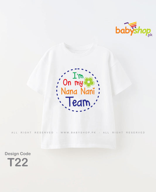im on my nana nani team baby t shirt