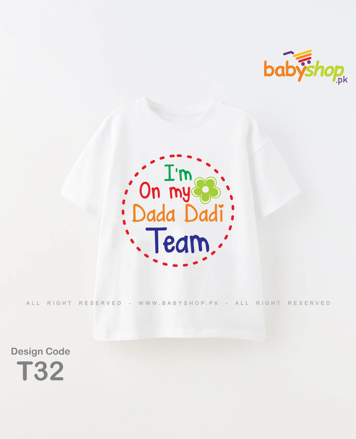 Im on my dada dadi team baby t shirt