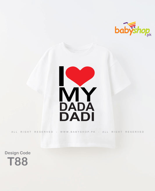 I love my Dada Dadi baby tshirt