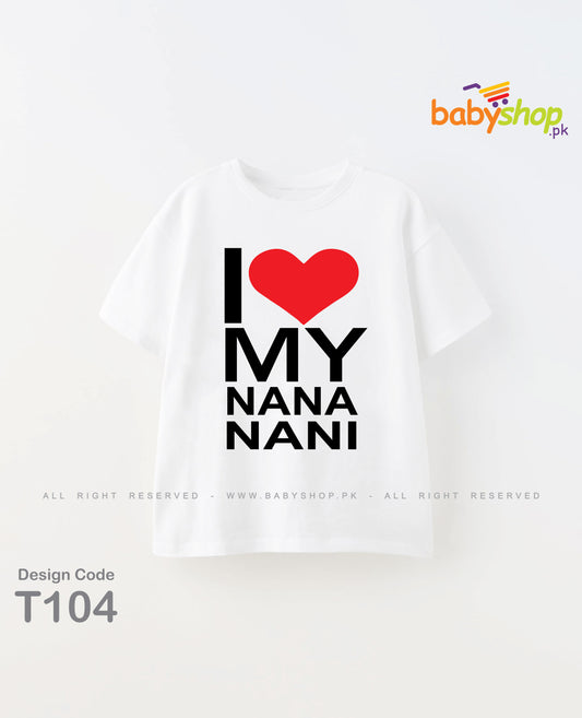 I love nana and nani  baby t shirt