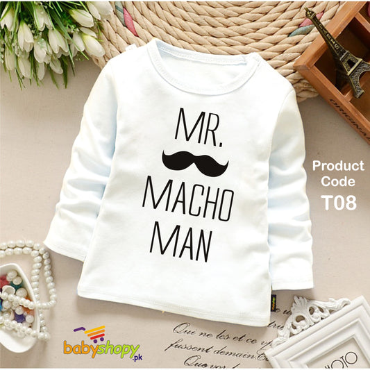 MR MACHO  MAN BABY SHIRT FULL SLEEVS